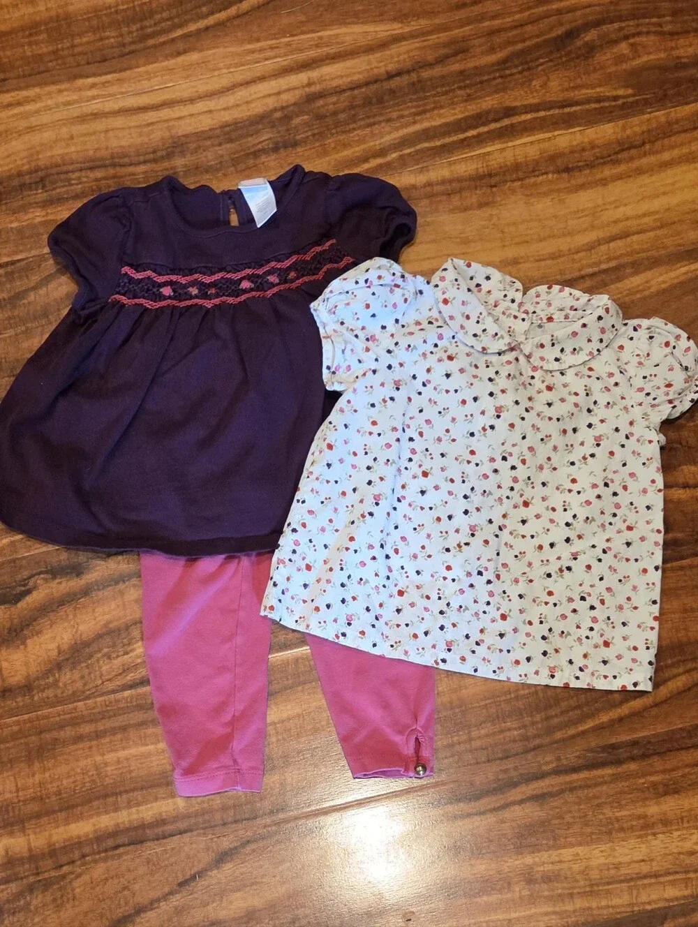 Janie and Jack VGUC 18-24 Months Floral Blouse, Embroidered Top and Leggings Set